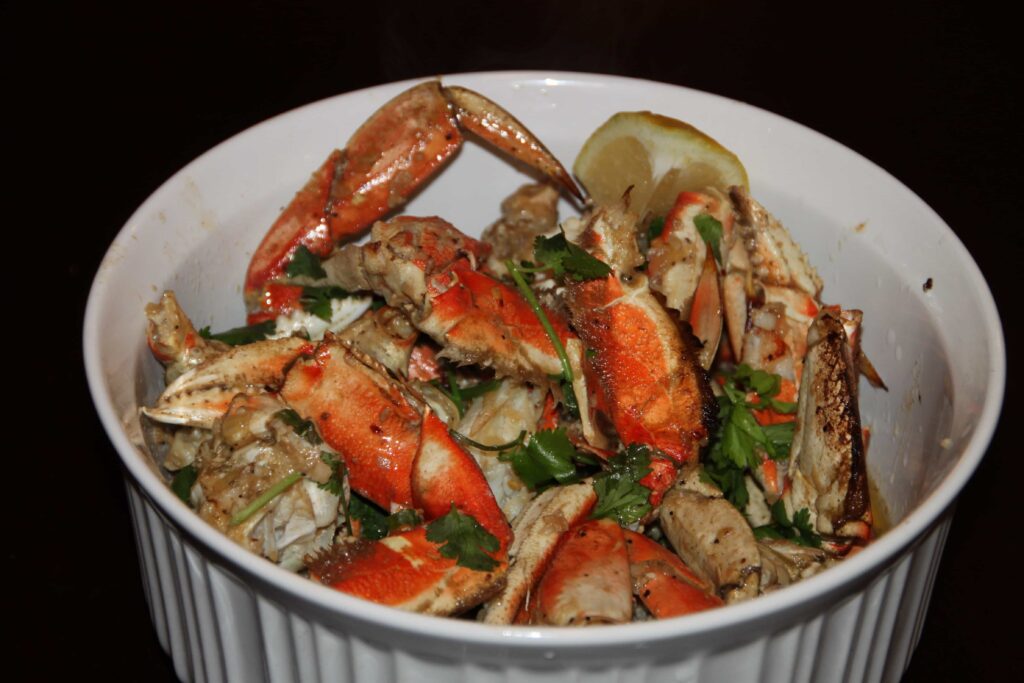 Garlic butter crab